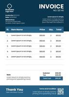 Ready to print business invoice template vector