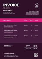 Ready to print business invoice template vector