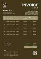 Ready to print business invoice template vector