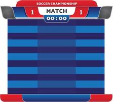 football game digital scoreboard broadcast graphic lower third sport match vector