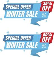 winter sale and special offer vector price tag design