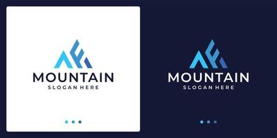 Abstract creative mountain logo with initial letters A and F. Vector Premium.