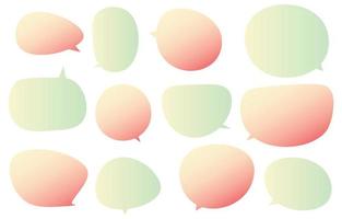 Set pastel speech bubbles on white background. chat box or chat vector square and doodle message or communication icon Cloud speaking for comics and minimal message dialog