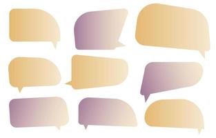 Set speech bubbles on white background. chat box or chat vector square and doodle message or communication icon Cloud speaking for comics and minimal message dialog