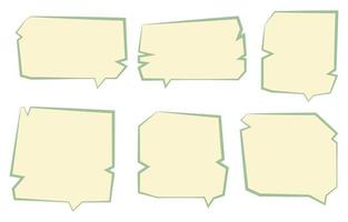 Set speech bubbles on white background. chat box or chat vector square and doodle message or communication icon Cloud speaking for comics and minimal message dialog