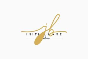 Initial JB signature logo template vector. Hand drawn Calligraphy lettering Vector illustration.