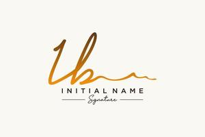 Initial IB signature logo template vector. Hand drawn Calligraphy lettering Vector illustration.