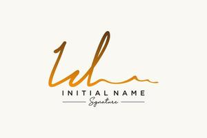 Initial ID signature logo template vector. Hand drawn Calligraphy lettering Vector illustration.