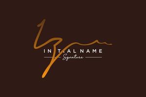 Initial IZ signature logo template vector. Hand drawn Calligraphy lettering Vector illustration.