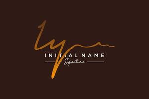 Initial IY signature logo template vector. Hand drawn Calligraphy lettering Vector illustration.