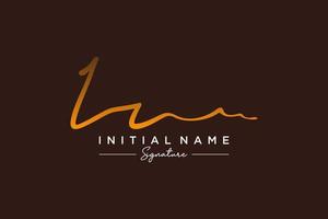 Initial IR signature logo template vector. Hand drawn Calligraphy lettering Vector illustration.