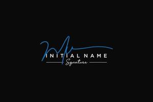 Initial MV signature logo template vector. Hand drawn Calligraphy lettering Vector illustration.