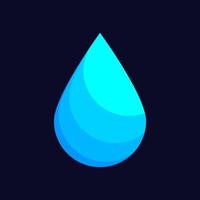 Abstract geometric water drop design logo icon or background vector