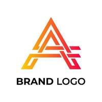 un logotipo de letra del alfabeto. plantilla de diseño de vector de logotipo colorido brillante abstracto.