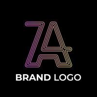 un logotipo de letra del alfabeto. plantilla de diseño de vector de logotipo colorido brillante abstracto.