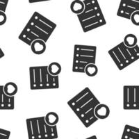 Wishlist icon in flat style. Like document vector illustration on white isolated background. Favorite list seamless pattern business concept.