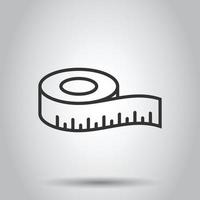 Tape measure isolated flat design Royalty Free Vector Image