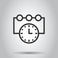 Timeline icon in flat style. Progress vector illustration on white isolated background. Diagram business concept.