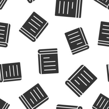 Document book icon in flat style. Paper sheet vector illustration on white background. Notepad document seamless pattern business concept.