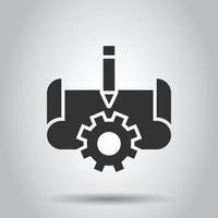 Prototype icon in flat style. Startup vector illustration on white isolated background. Model development business concept.