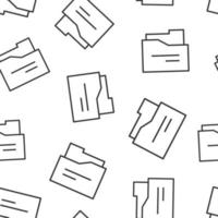 icono de carpeta de archivos en estilo plano. Ilustración de vector de archivo de documentos sobre fondo aislado. concepto de negocio de patrones sin fisuras de almacenamiento.