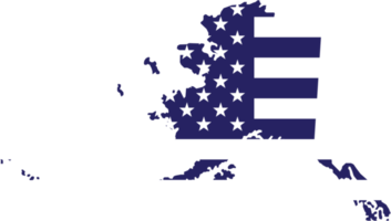 esquema del mapa del estado de alaska en la bandera de estados unidos. png