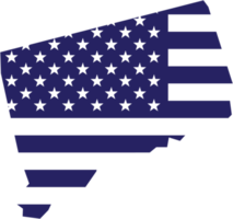 outline drawing of connecticut state map on usa flag. png