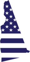 outline drawing of new hamshire state map on usa flag. png