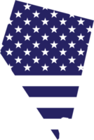 outline drawing of nevada state map on usa flag. png