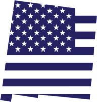 umrisszeichnung der staatskarte von new mexico auf usa-flagge. png