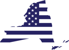 outline drawing of new york state map on usa flag. png