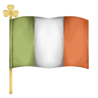 vattenfärg irländsk flagga png