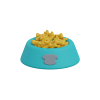 Representación 3D de un icono de mascota de alimentos png