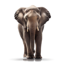 Rechtdoor gezicht van olifant Aan transparant achtergrond png