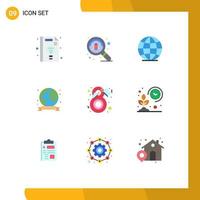 Universal Icon Symbols Group of 9 Modern Flat Colors of butterfly beauty global environment earth day Editable Vector Design Elements