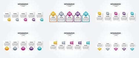 este conjunto de ilustraciones vectoriales de diseño plano es ideal para crear infografías para publicidad. folletos volantes y revistas. vector