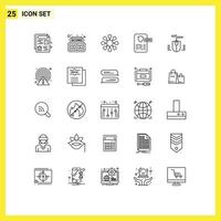 25 Thematic Vector Lines and Editable Symbols of caution design disease computer project Editable Vector Design Elements