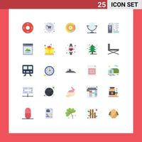 Group of 25 Modern Flat Colors Set for database combination pie clean mirror Editable Vector Design Elements