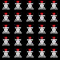 seamless geometric pattern seamless geometric pattern with hearts triangles photo