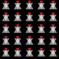 seamless geometric pattern seamless geometric pattern with hearts triangles photo