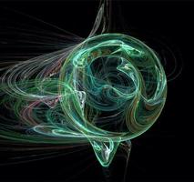 bright green abstract pattern on black, color digital graphics, background, design photo