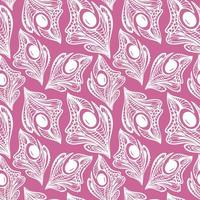seamless pattern of purple abstract decorative elements on a white background, texture, design photo