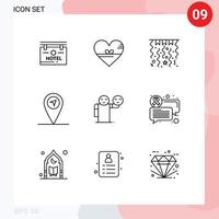 9 Creative Icons Modern Signs and Symbols of healthcare hand gift man gps Editable Vector Design Elements