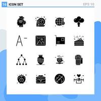 16 Creative Icons Modern Signs and Symbols of decrease up make up arrow world Editable Vector Design Elements