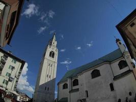 Cortina d'ampezzo dolomites white church photo