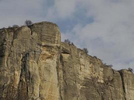 Bismantova stone a rock formation in the Tuscan-Emilian Apennines photo