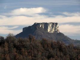 Bismantova stone a rock formation in the Tuscan-Emilian Apennines photo