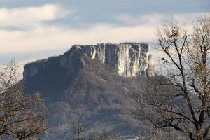 Bismantova stone a rock formation in the Tuscan-Emilian Apennines photo