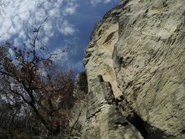 Bismantova stone a rock formation in the Tuscan-Emilian Apennines photo