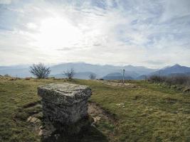 Bismantova stone a rock formation in the Tuscan-Emilian Apennines photo